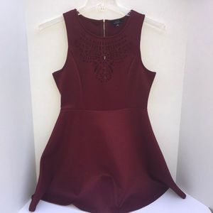 Maroon jumper dress